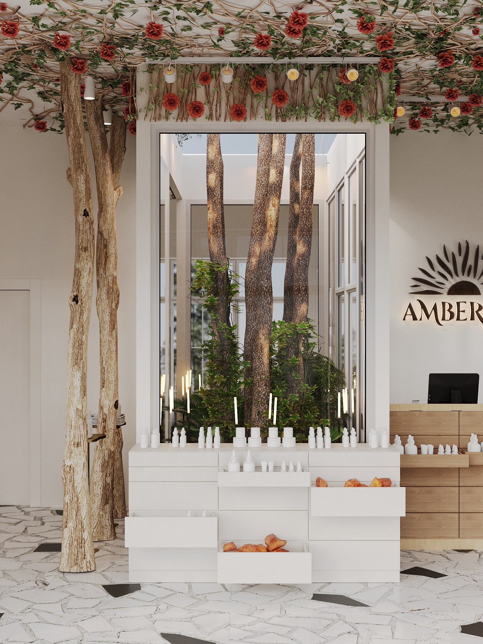 Магазин янтарной косметики Amberica в Янтарном. Be Interno