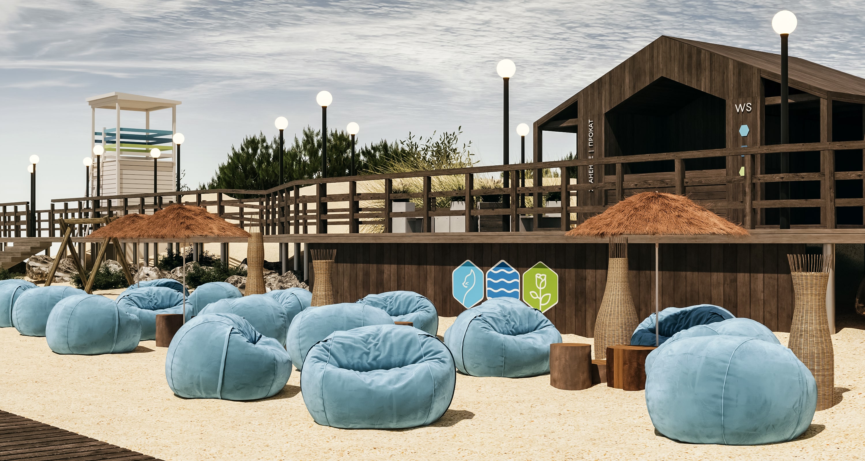 Пляж в Зеленоградске. Be Interno