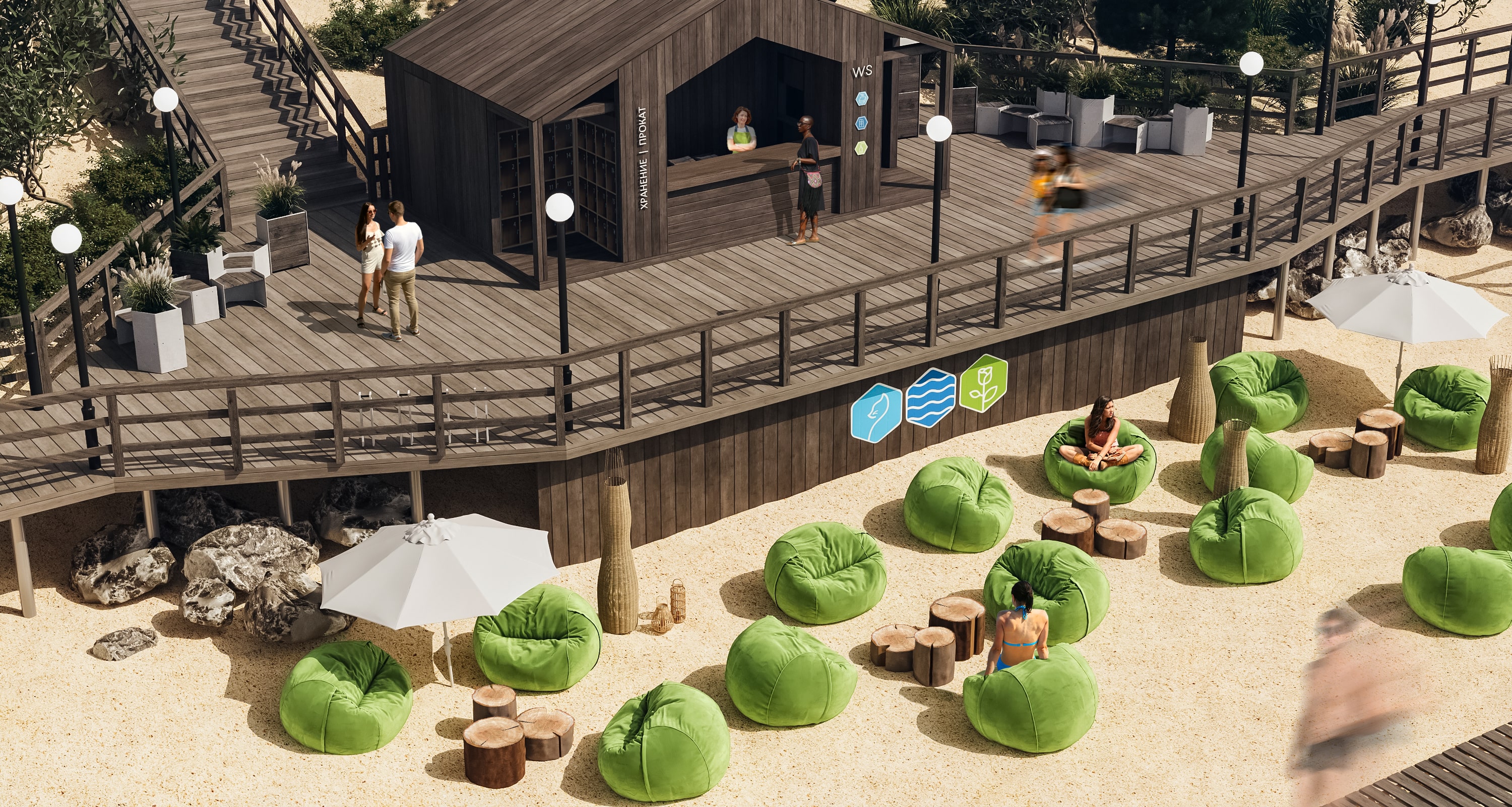 Пляж в Зеленоградске. Be Interno