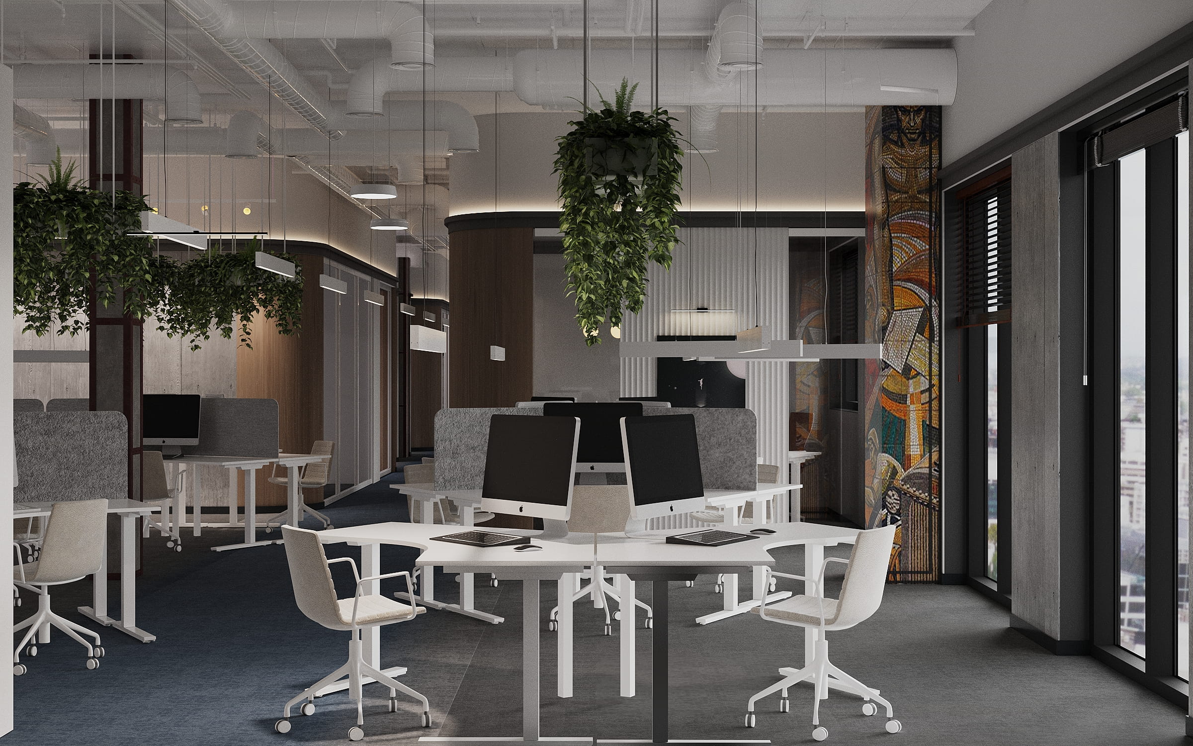 Опенспейс для конструкторского бюро 800 м2. Be Interno