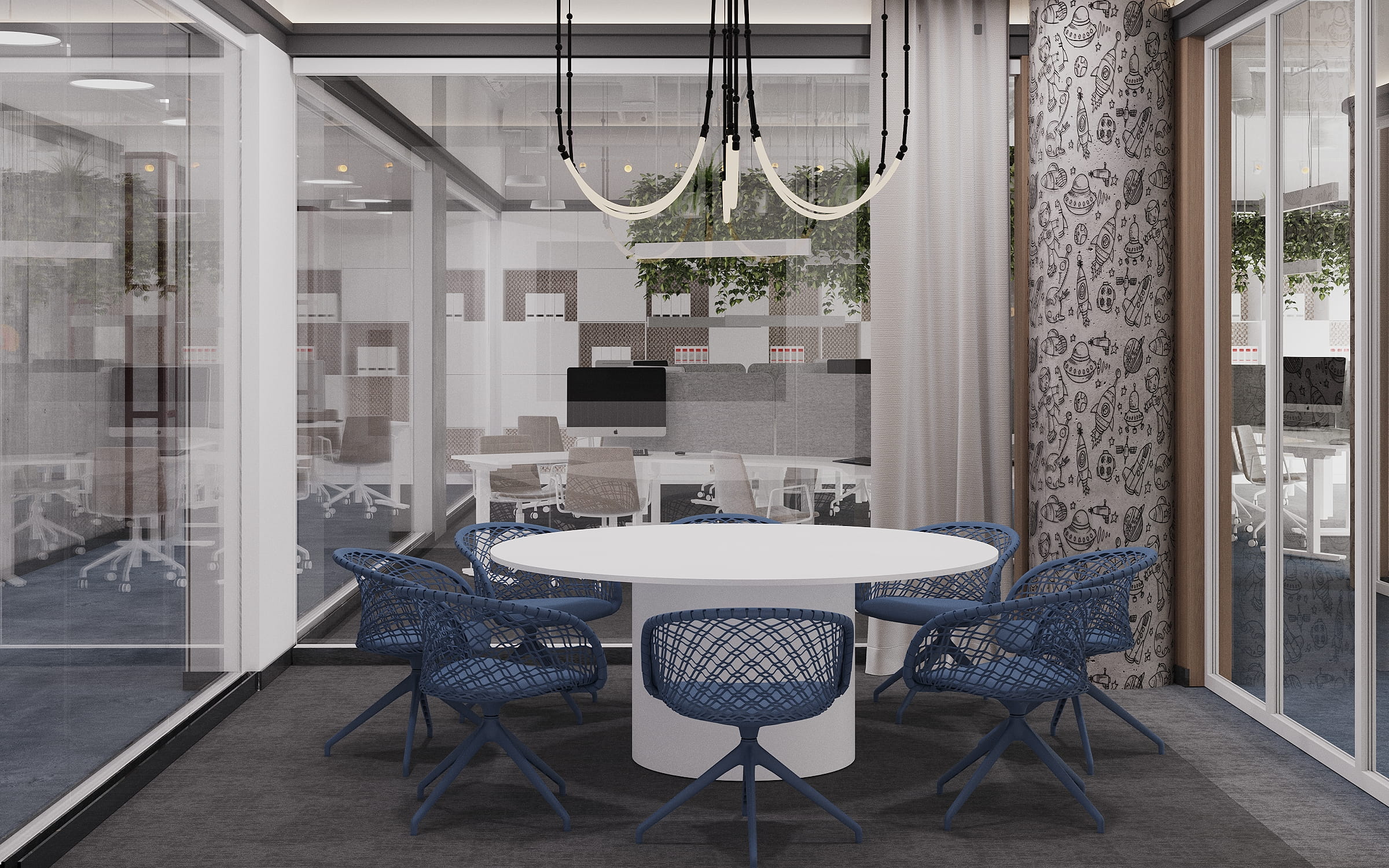 Опенспейс для конструкторского бюро 800 м2. Be Interno