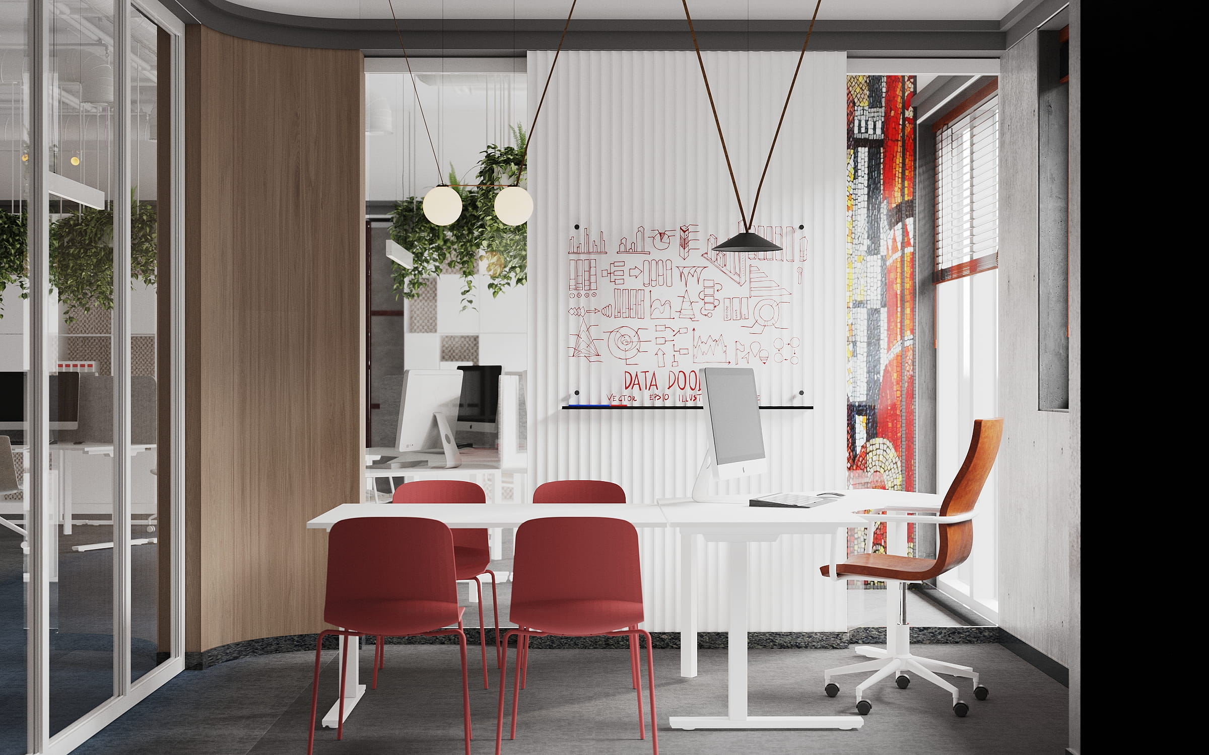 Опенспейс для конструкторского бюро 800 м2. Be Interno